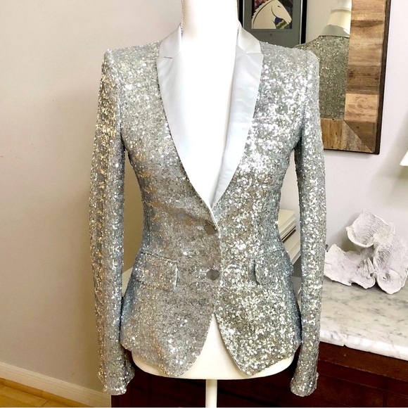 DRYKORN for beautiful people Sequined Fitted Luxury Tailored Jacket - Picture 1 of 16